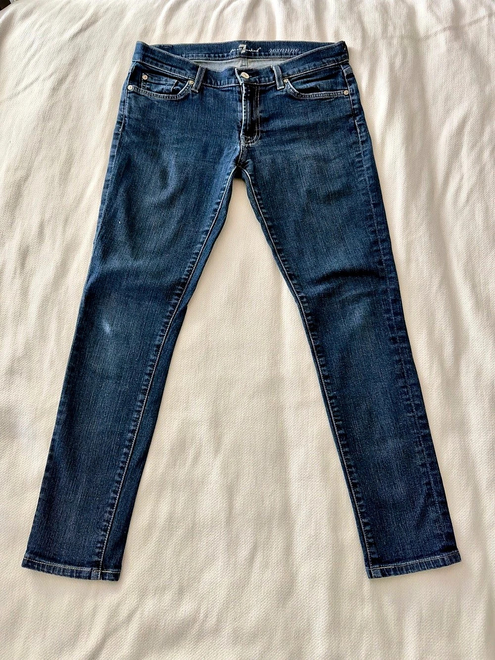 7 For All Mankind Roxanne Women's Blue Skinny Jeans Sz 31